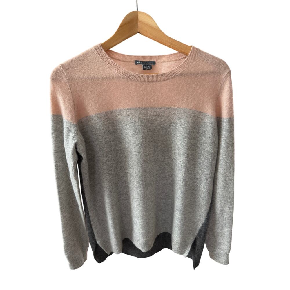 Vince Colorblock Soft Knit Sweater Women's Medium Crewneck